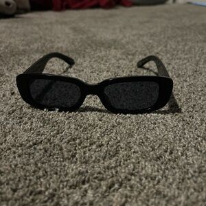 Aldo Black Rectangular Sunglasses